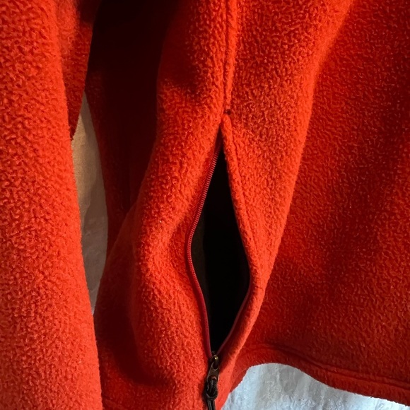 L.L. Bean orange, quarter zip pull over sweatshirt. Fleece. Size L in Men’s - Picture 2 of 8